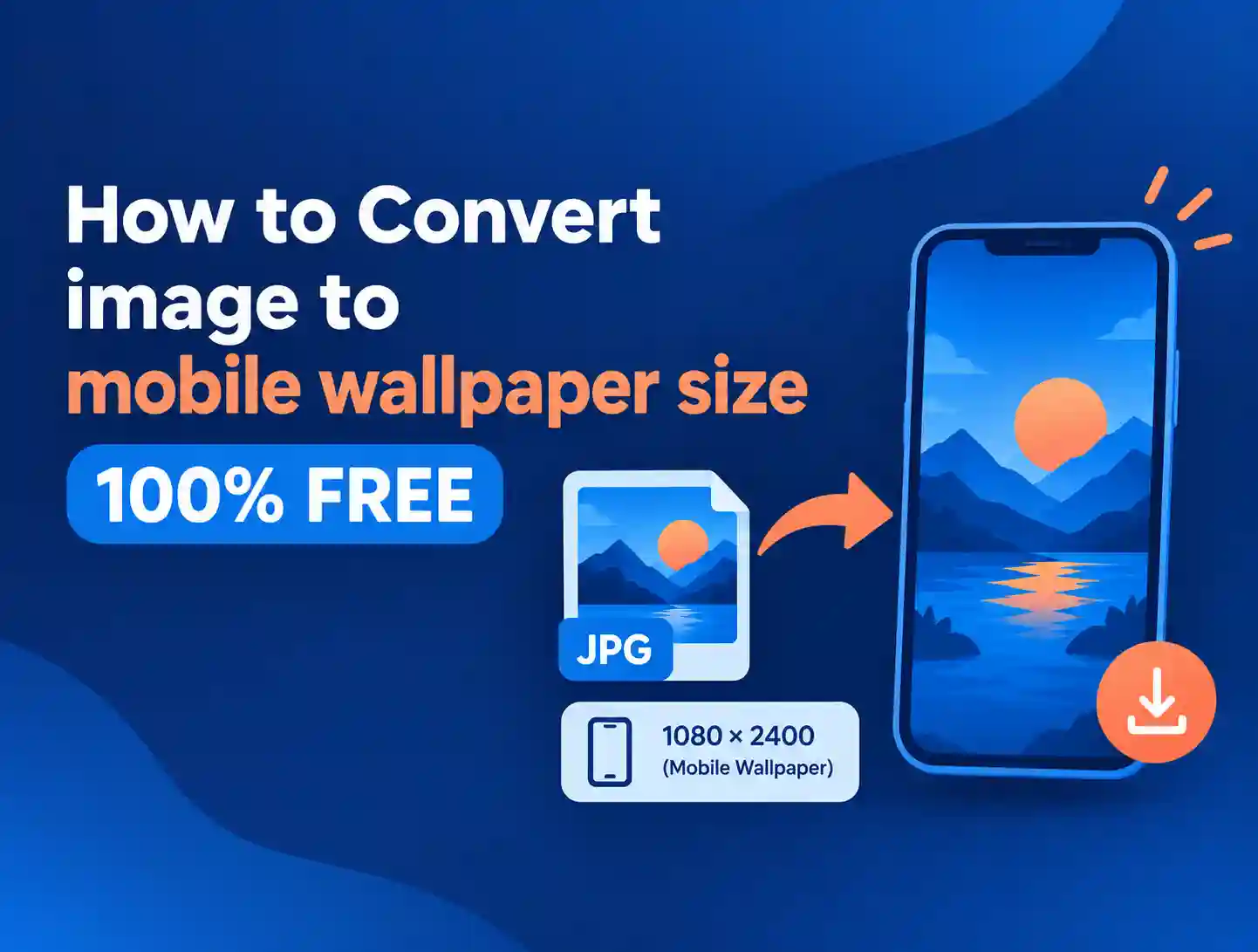 How to Convert Image to Mobile Wallpaper Size 100% FREE
