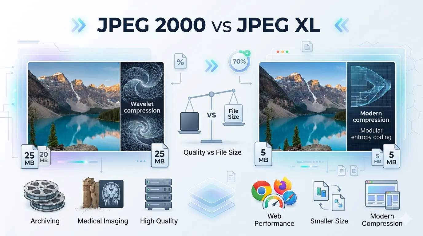 what is jpeg 2000 vs jpeg xl, jpeg xl vs jpeg 2000, jpeg 2000 vs jpeg xl comparison, jpeg xl better than jpeg 2000, jpeg xl vs jpeg2000 compression, modern image format comparison
