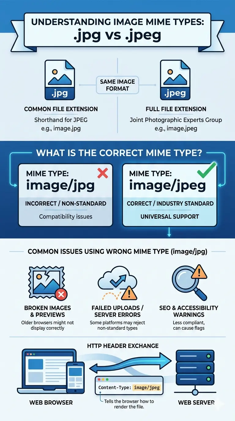 is image/jpg a valid mime type, image jpg vs image jpeg, correct mime type for jpg, image/jpeg vs image/jpg, http content type jpeg, jpeg mime type explained, image jpg wrong mime type, mime type for jpeg images, The official MIME type for JPEG images explained