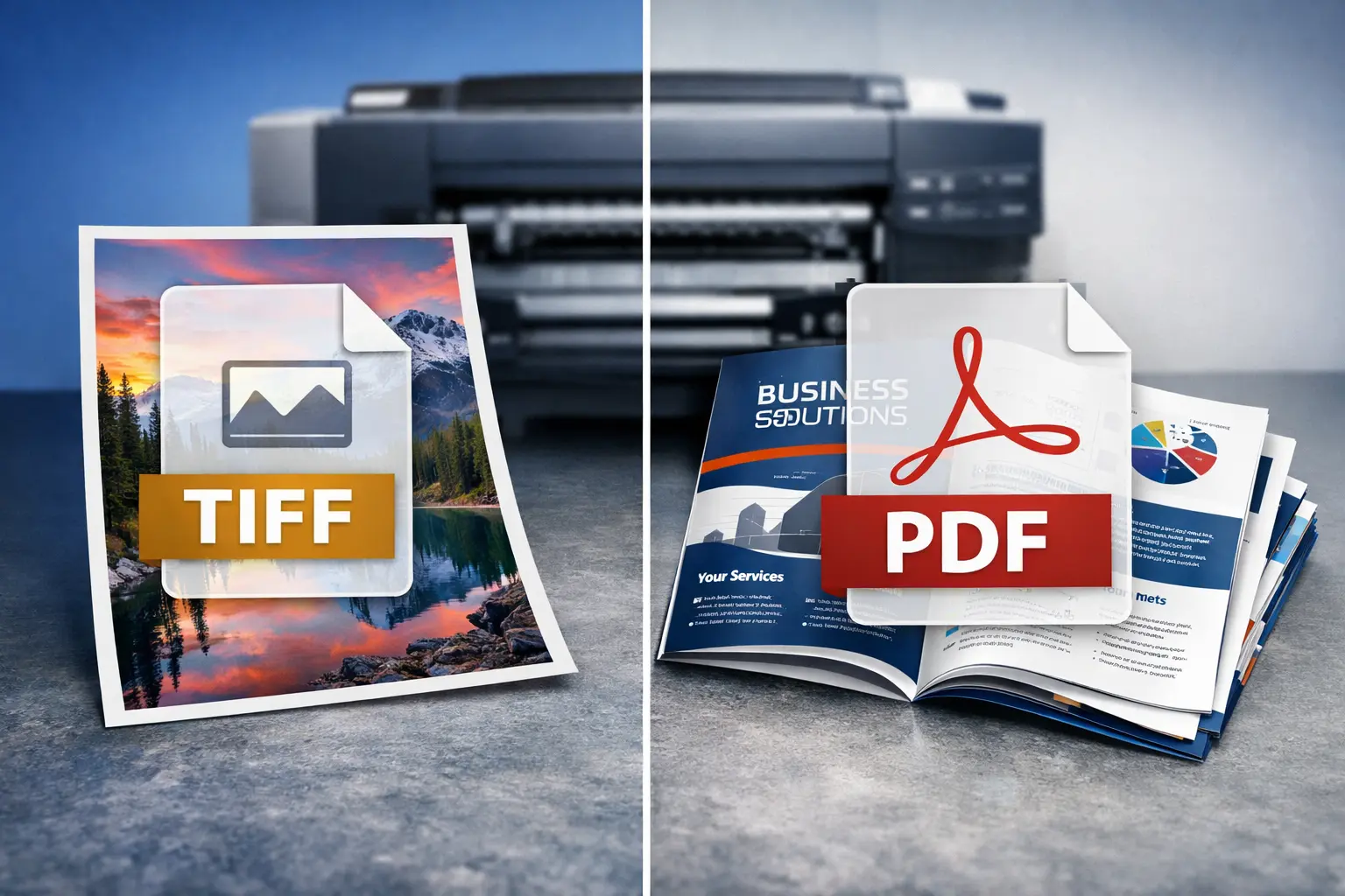 TIFF vs PDF for Printing, TIFF vs PDF for printing, TIFF vs PDF file size, TIFF scanning, TIFF file